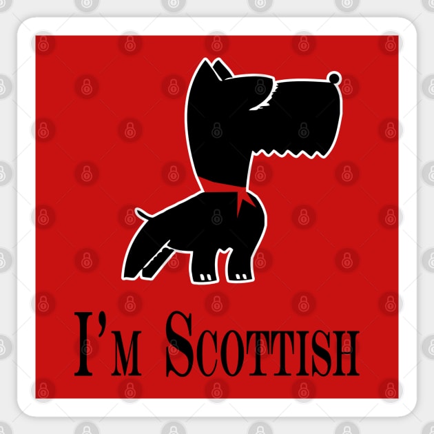 Black Scottish Terrier Sticker by SandraKC